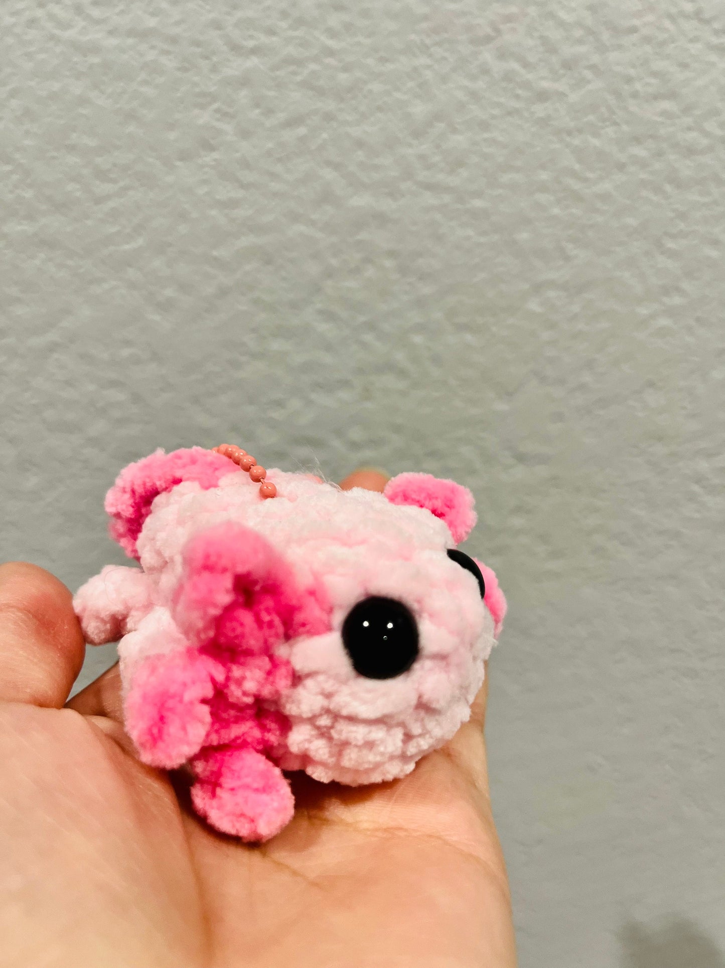 Axolotl Keychain Crochet AMIGURUMI DIGITAL PATTERN - no sew