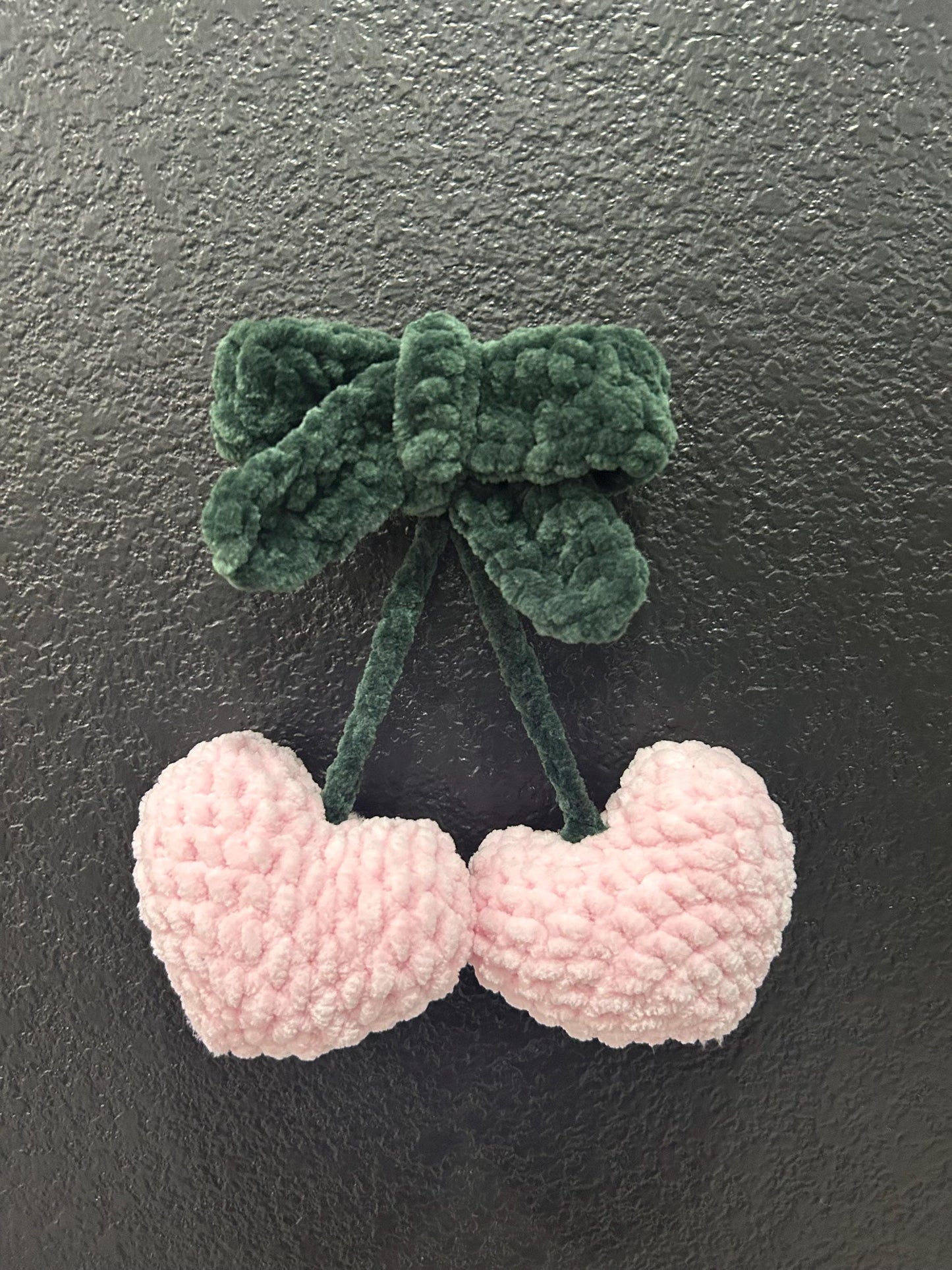 Bow & Cherries Amigurumi Digital Pattern - No sew / Low Sew - Cherry , Valentines