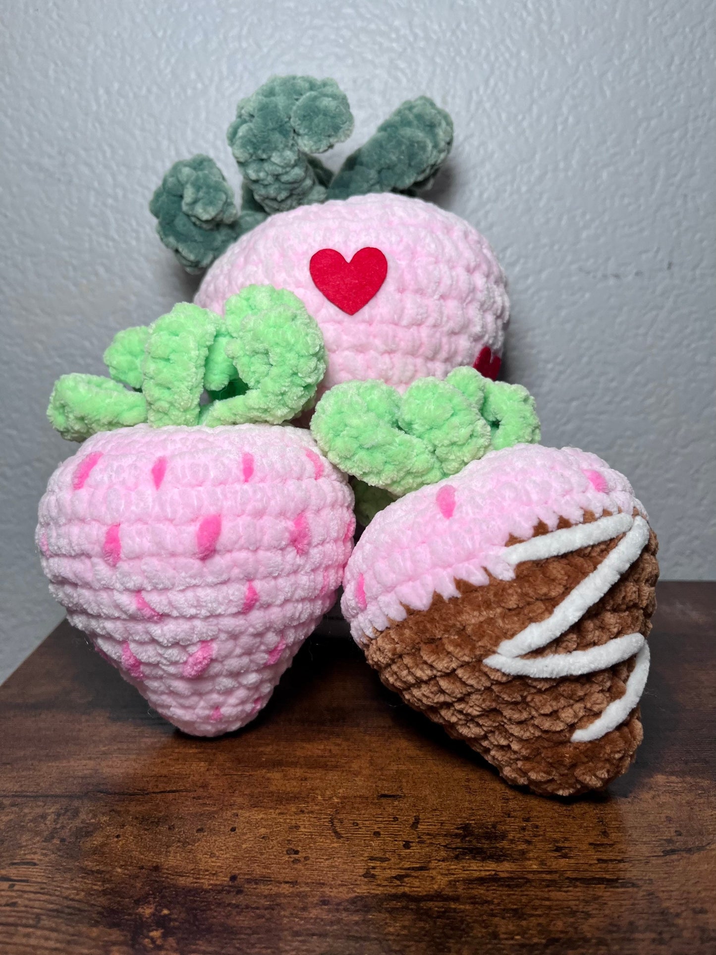 Chocolate covered Valentine's strawberry crochet DIGITAL PATTERN