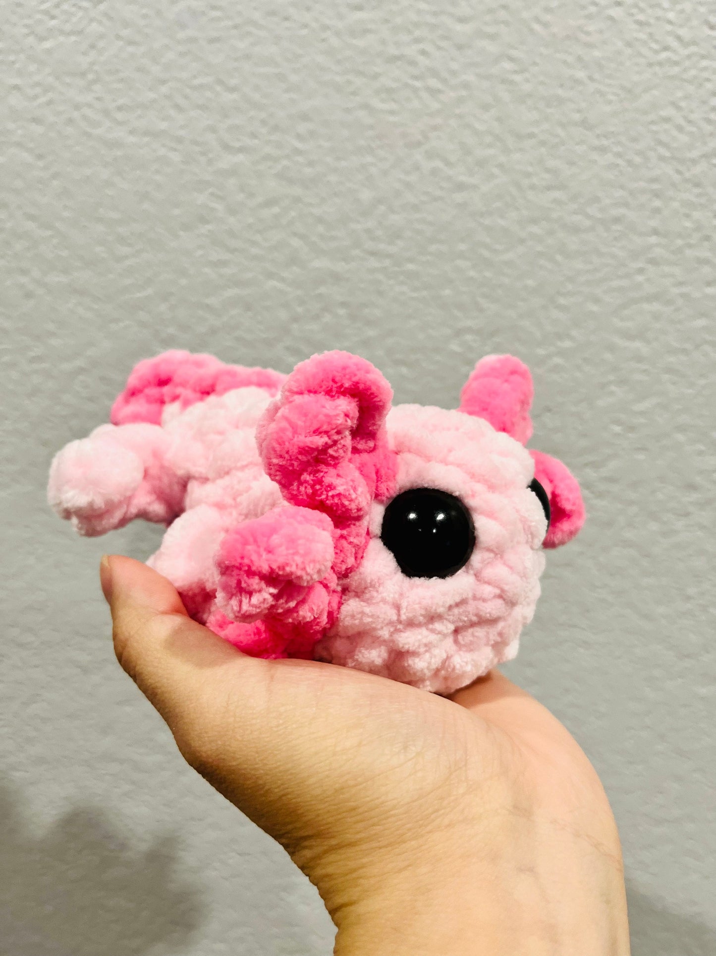 Axolotl Keychain Crochet AMIGURUMI DIGITAL PATTERN - no sew