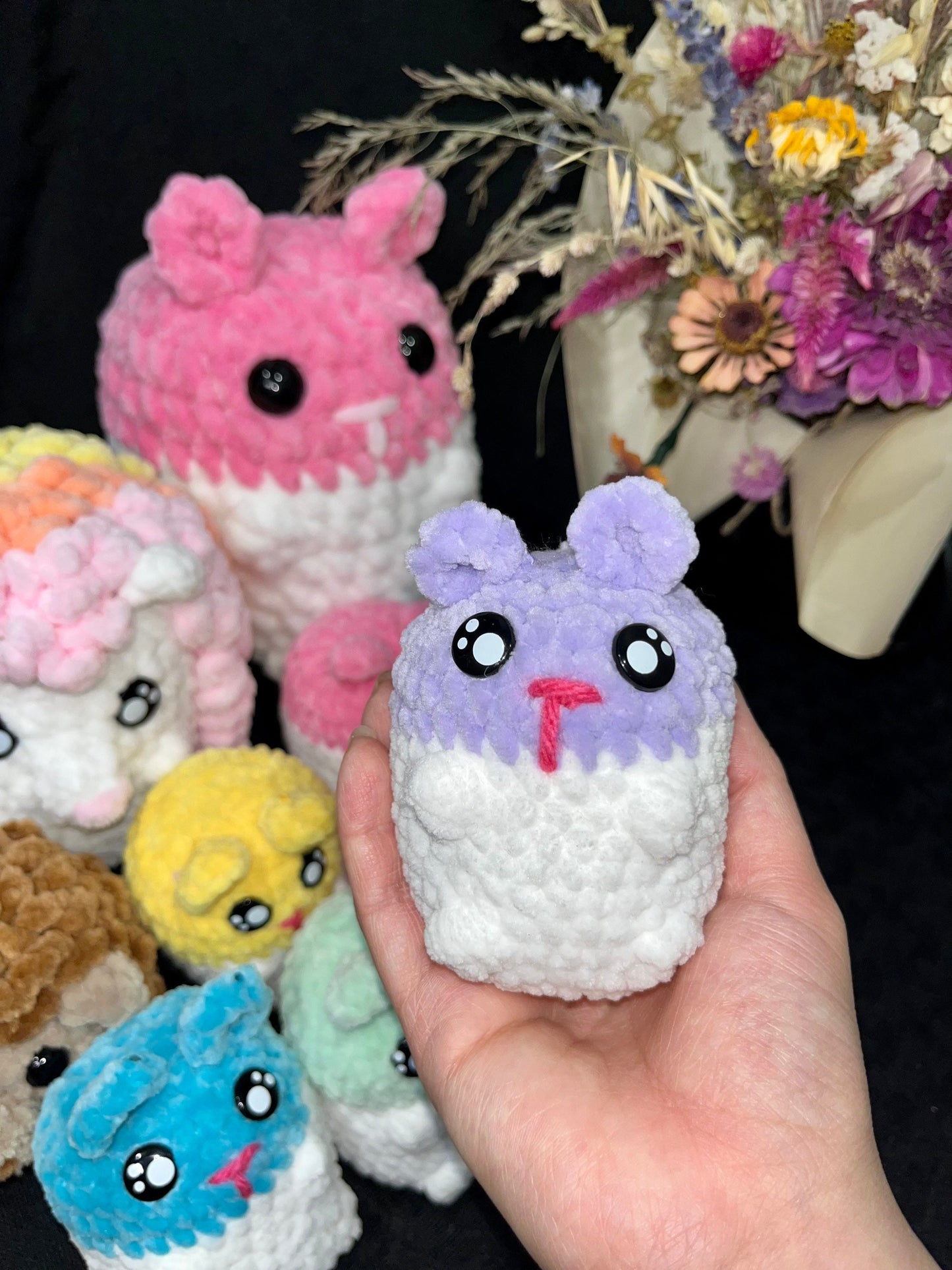 4 in 1 Hedgehog, Hamster, and Mouse digital crochet amigurumi PATTERN. Crochet digital pattern