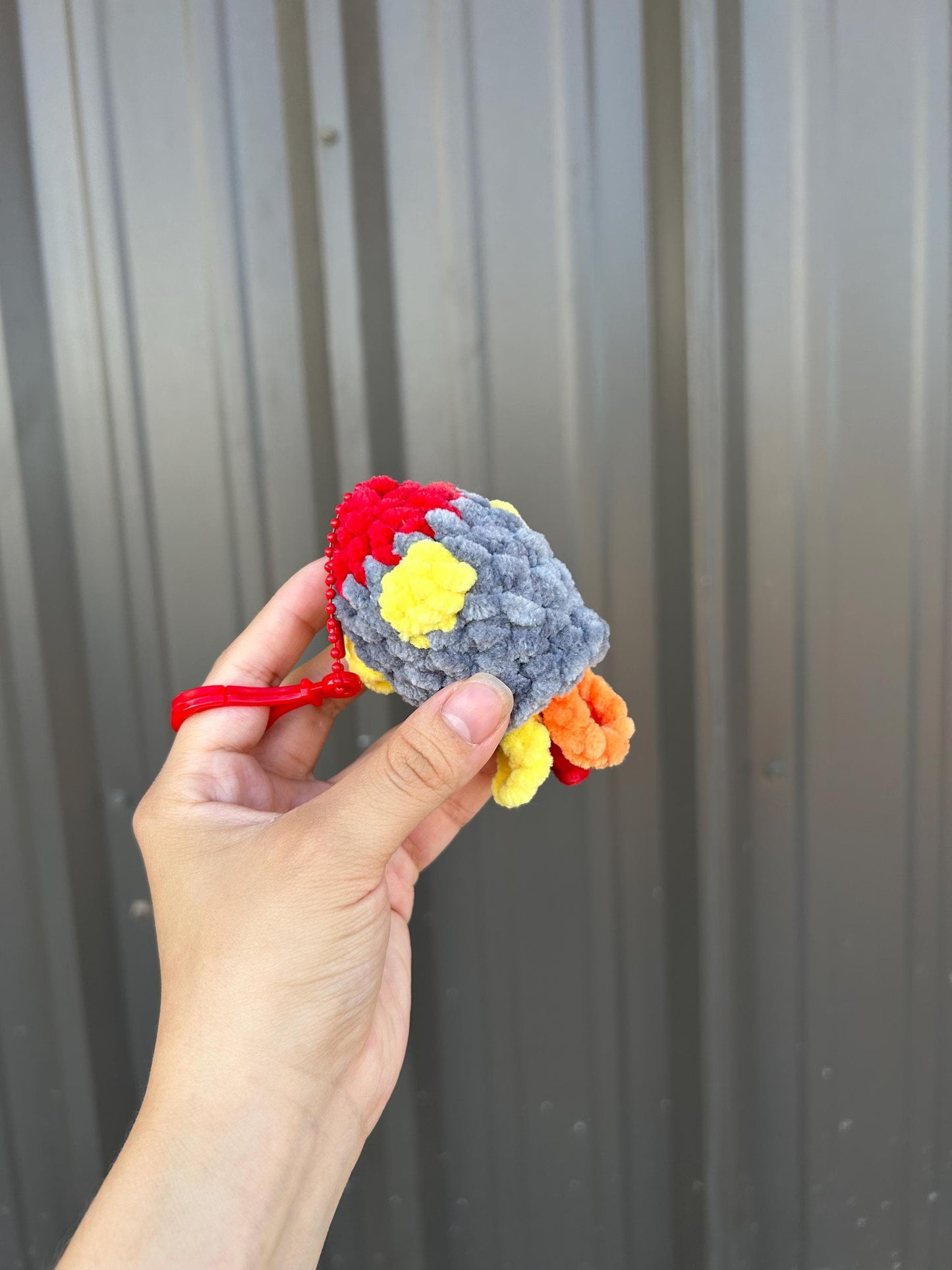 Mini Rocket / Spaceship Amigurumi Keychain Digital Pattern - No sew / Low Sew