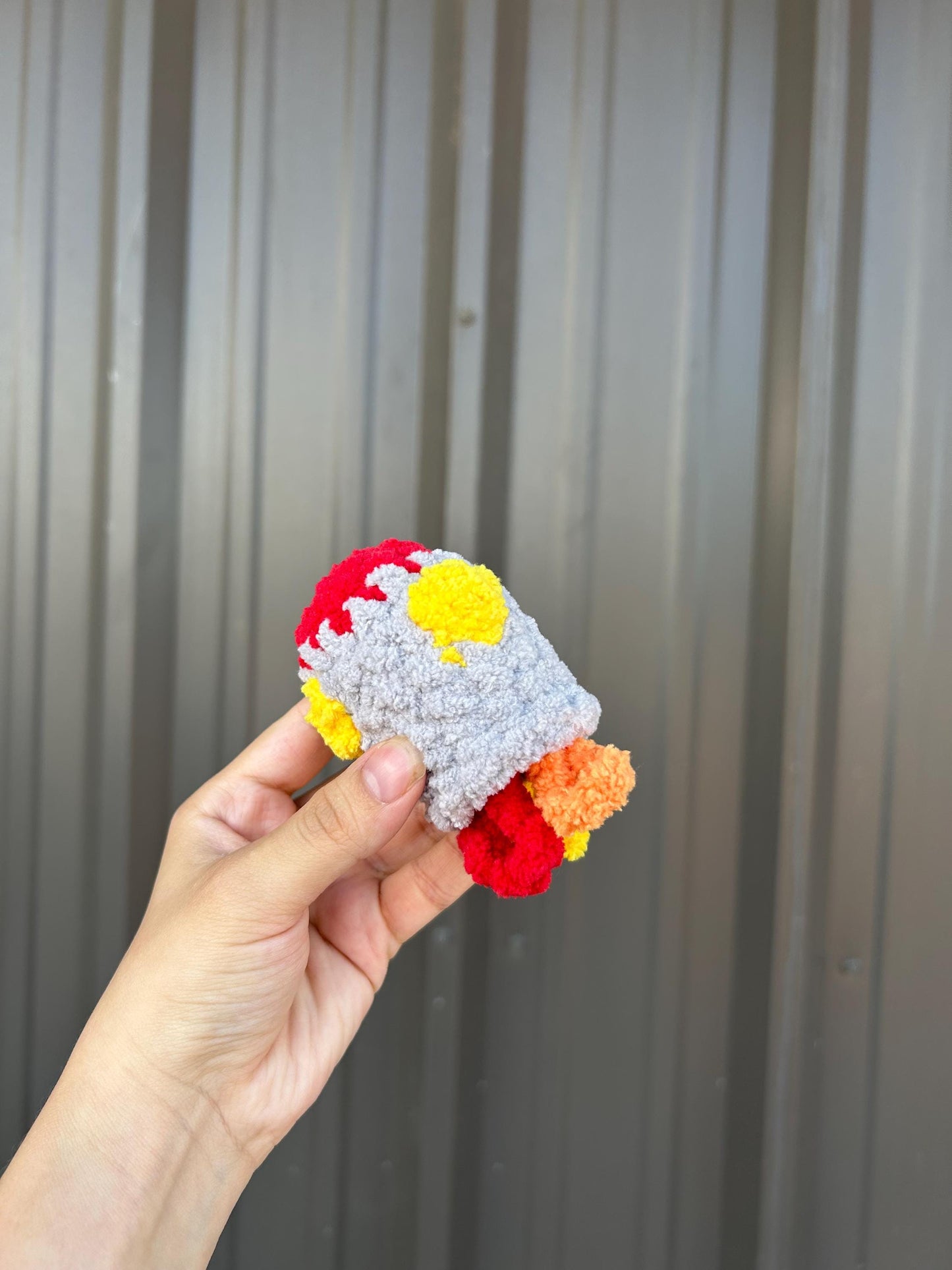 Mini Rocket / Spaceship Amigurumi Keychain Digital Pattern - No sew / Low Sew