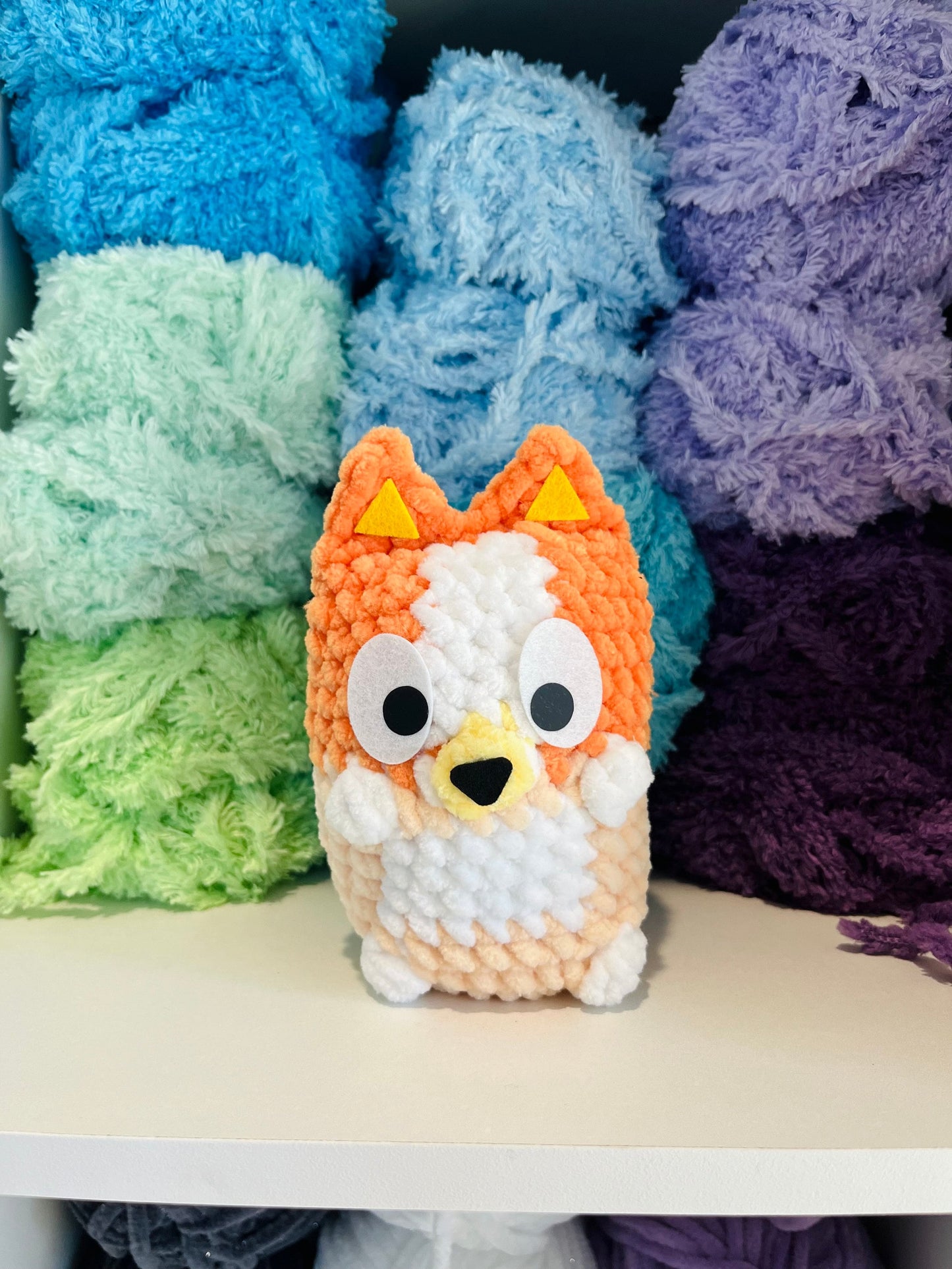 Dog Crochet Amigurumi Digital Pattern - No sew / Low Sew