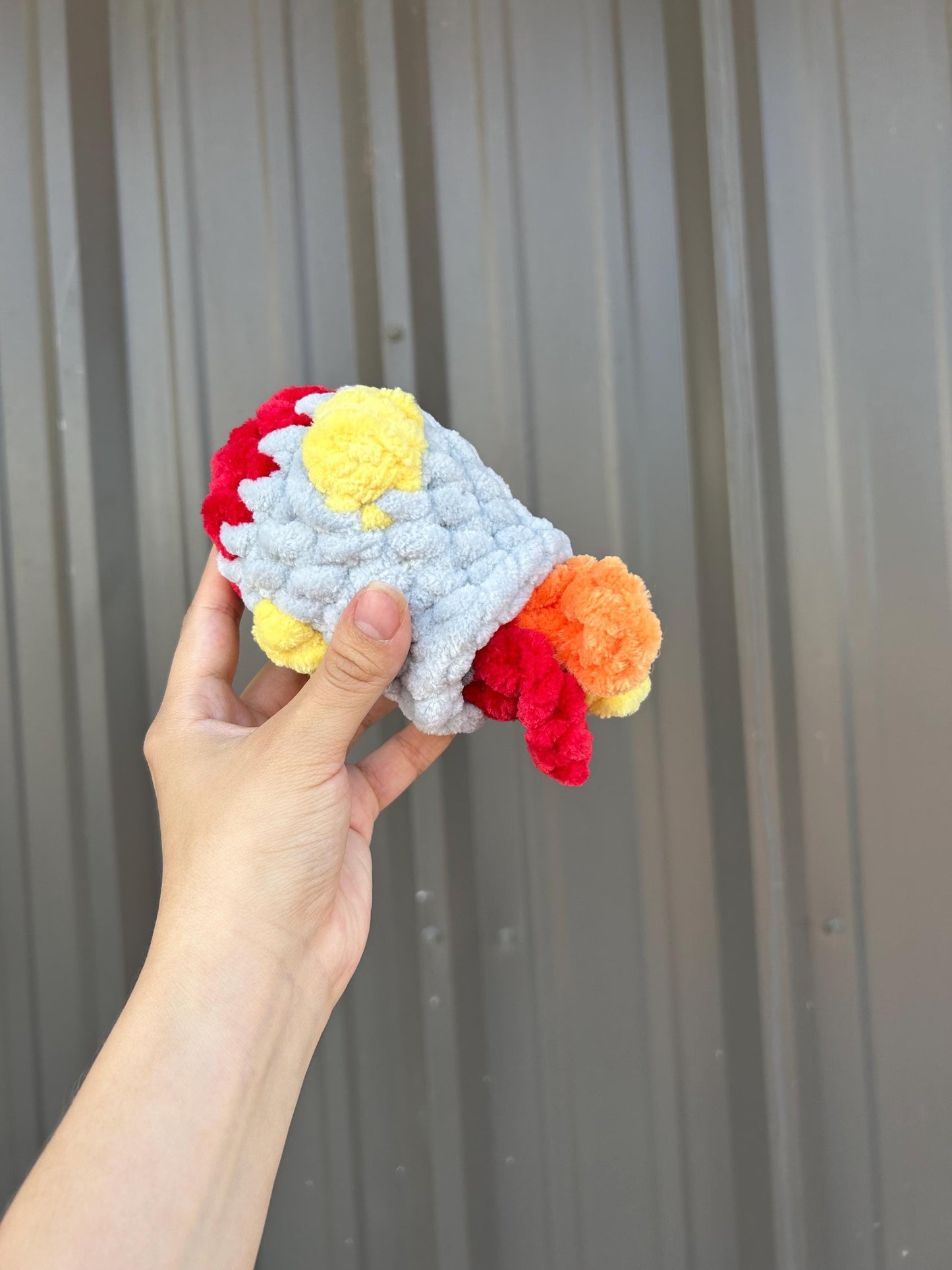 Mini Rocket / Spaceship Amigurumi Keychain Digital Pattern - No sew / Low Sew