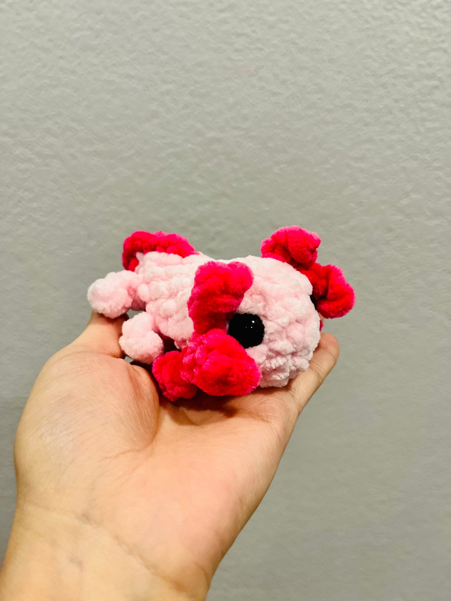 Axolotl Keychain Crochet AMIGURUMI DIGITAL PATTERN - no sew