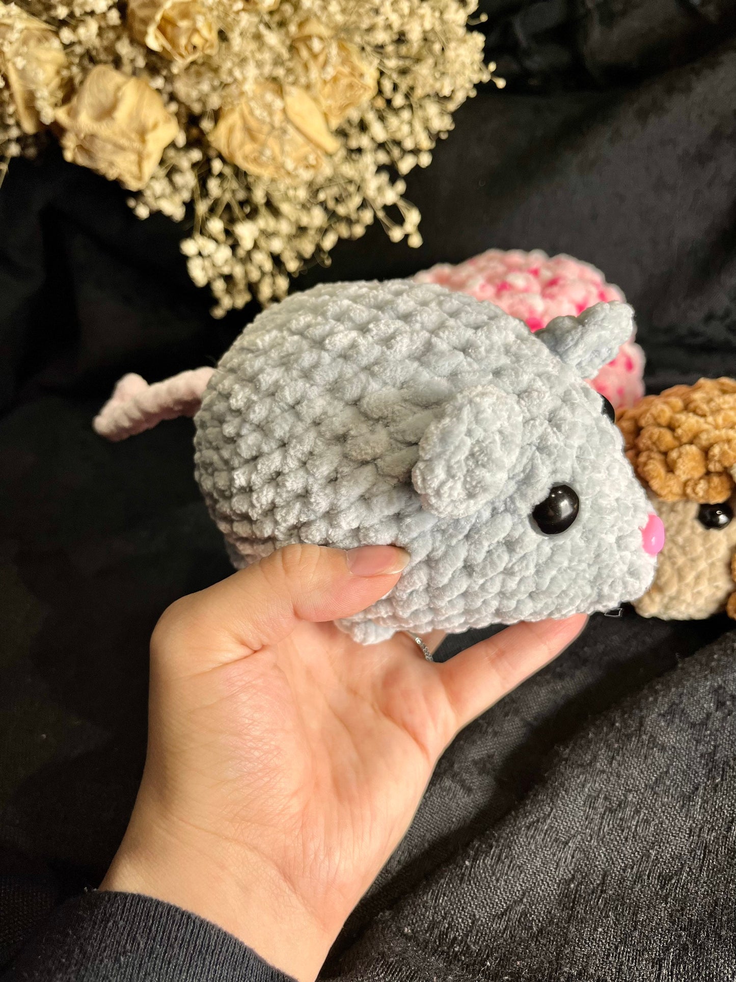 4 in 1 Hedgehog, Hamster, and Mouse digital crochet amigurumi PATTERN. Crochet digital pattern