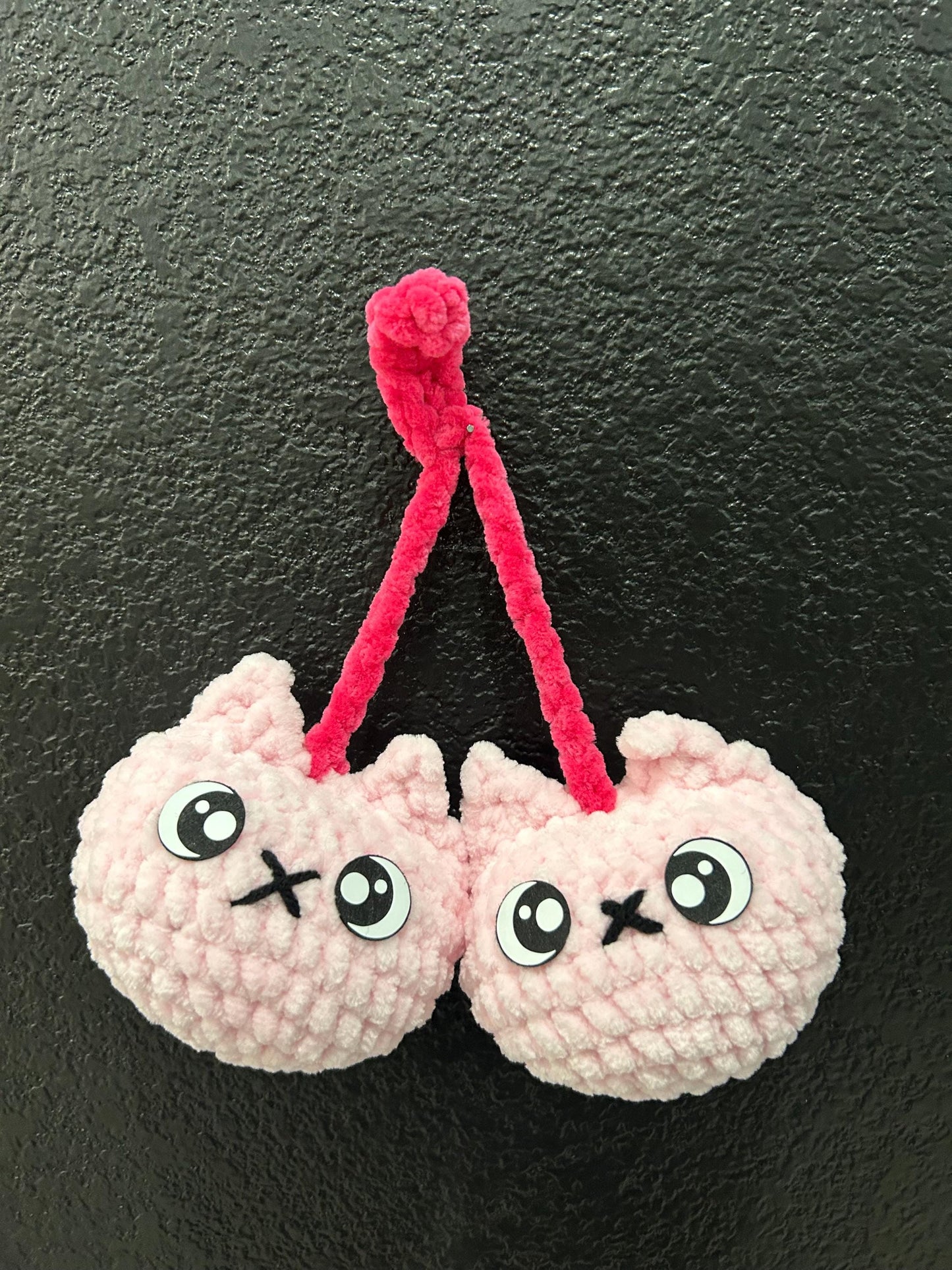 Bow & Cherries Amigurumi Digital Pattern - No sew / Low Sew - Cherry , Valentines